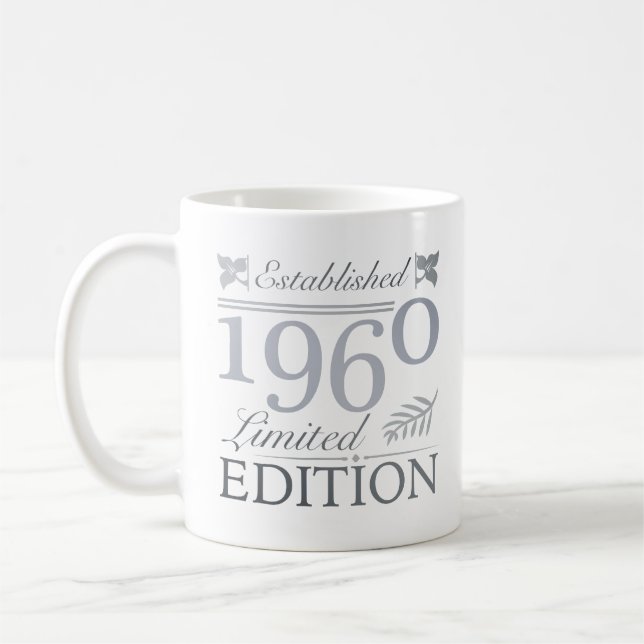 Gründung 1960 60. Geburtstag Kaffeetasse (Links)