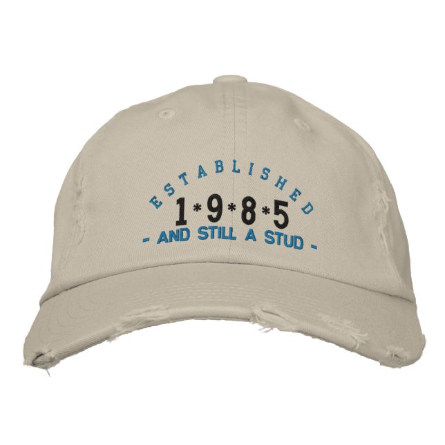 Gründung 1985 Stud Stickereihut Bestickte Kappe (Vorderseite)