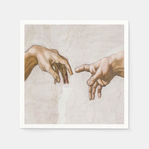 Gründung der Sixtinischen Kapelle Adam - Michelang Serviette