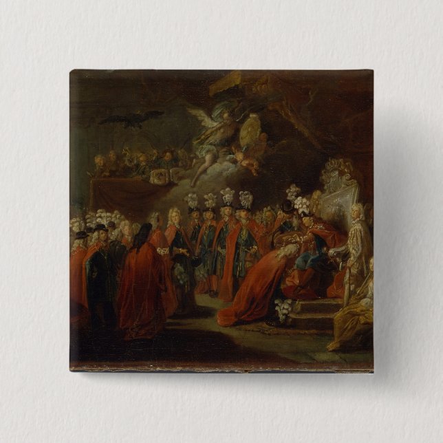 Gründung des Auftrages schwarzen Eagles Button (Vorderseite)