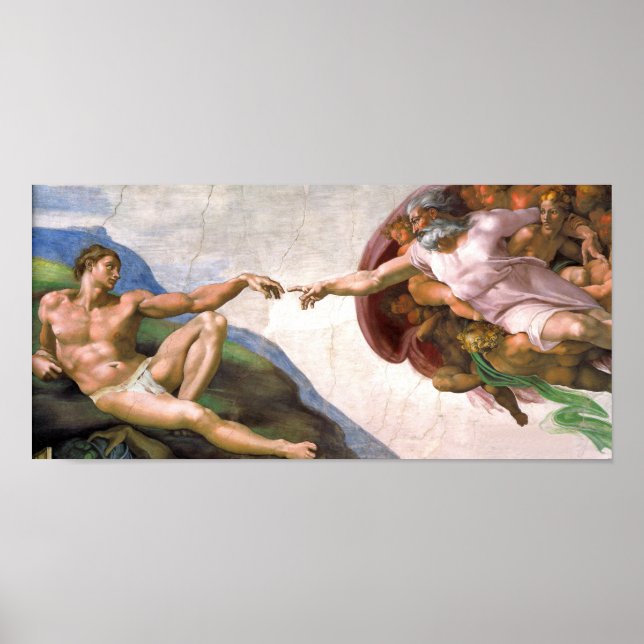 Gründung von Adam durch Michelangelo Poster (Vorne)