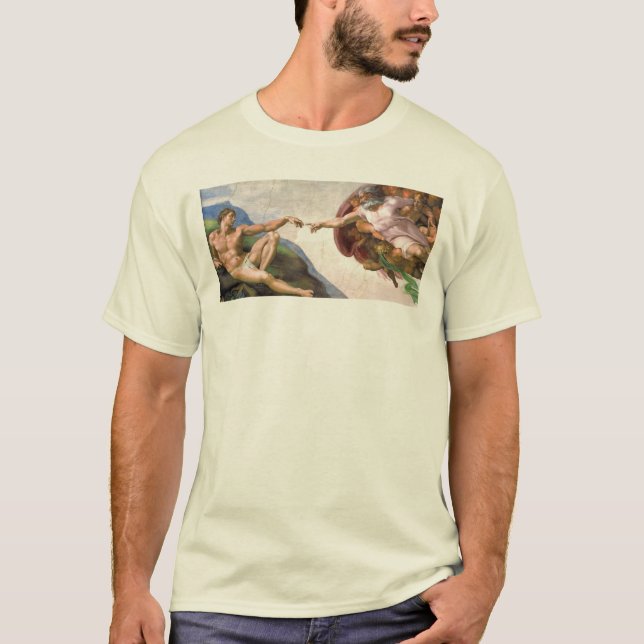 Gründung von Adam durch Michelangelo T-Shirt (Vorderseite)