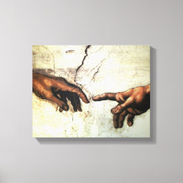 Gründung von Adam - Hands Michelangelo 1475 - 1564 Leinwanddruck