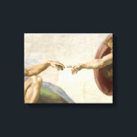 Gründung von Adam Hands - Michelangelo Leinwanddruck<br><div class="desc">Dieses Vintage Meisterwerk zeigt die Schöpfung von Adam. Von Michelangelo bemalt,  an der Decke der Sixtinischen Kapelle,  ca. 1511-1512. Woll mehr Militär- und Geschichtsprodukte? Karo</div>