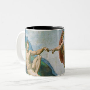 Gründung von Adam - Michelangelo 1475 - 1564 Zweifarbige Tasse