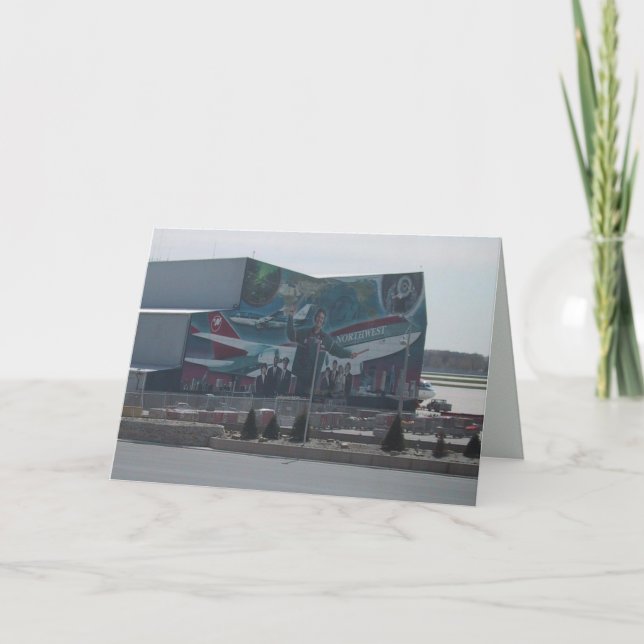 Gründung von Northwest Airlines auf einem Gebäude Karte (Vorderseite)