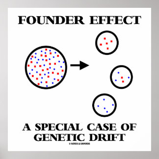 Gründungseffekt eines besonderen Falls genetischer Poster