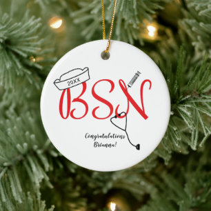 Gründungsfeier der BSN-Krankenschwester Keramik Ornament