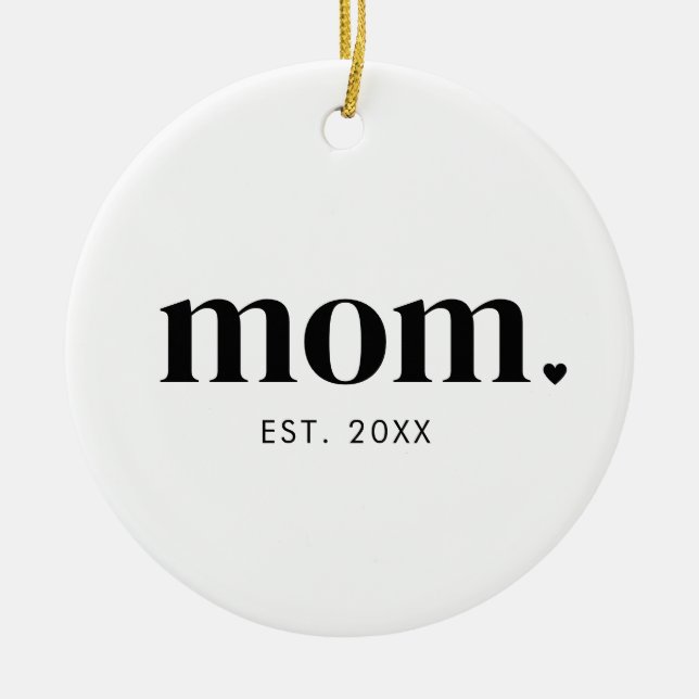 Gründungsjahr der Mutter Keramik Ornament (Vorne)