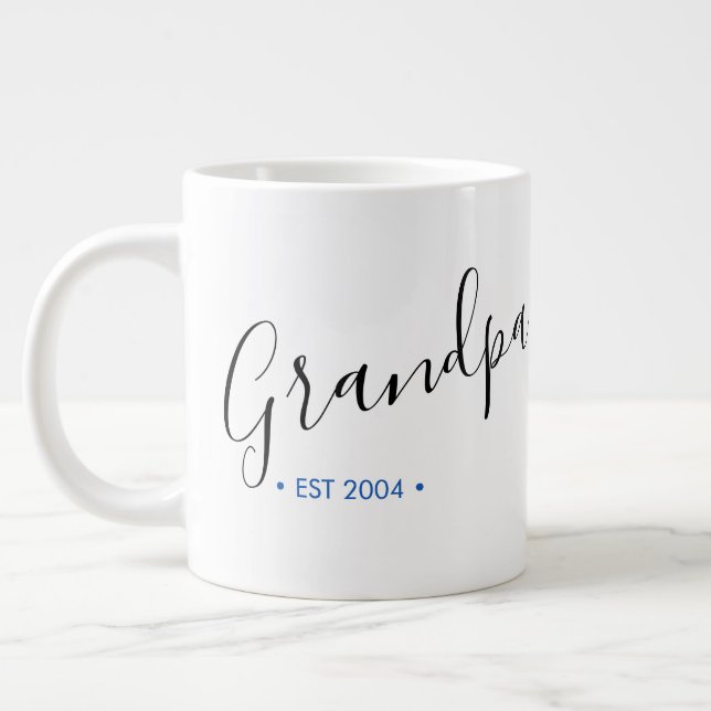Gründungsjahr Personalisiert Jumbo-Tasse (Links)
