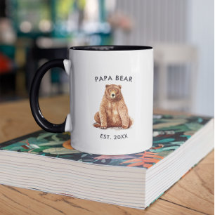 Gründungsjahr Wasserfarbe Papa Bär Tasse