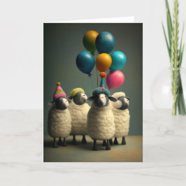 Gründungskarte der Feldierten Schafe zum Geburtsta Dankeskarte