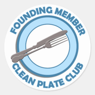 Gründungsmitglied des Clean Plate Club Runder Aufkleber