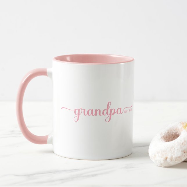 Gründungsmitglied | Zwei Tone Rosa und Weiß Tasse (Mit Donut)