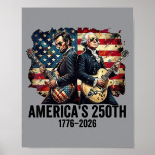 Gründungsvater Abe Lincoln spielt Gitarre 250. Poster