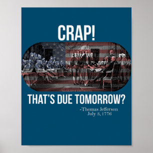 Gründungsväter Funny 4. Juli Thomas Poster