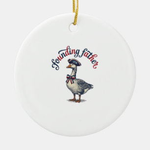 Gründungsvater Gans Vintage Patriotisches Hemd Des Keramik Ornament