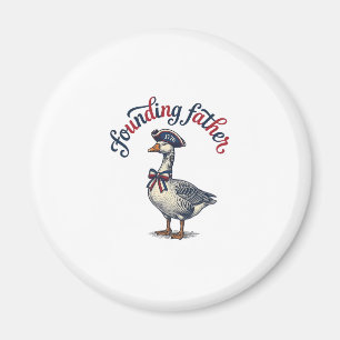Gründungsvater Gans Vintage Patriotisches Hemd Des Magnet