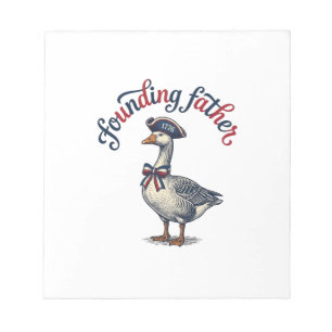 Gründungsvater Gans Vintage Patriotisches Hemd Des Notizblock