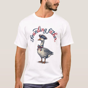 Gründungsvater Gans Vintage Patriotisches Hemd Des T-Shirt