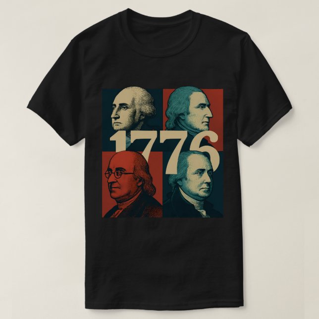 Gründungsväter von 1776 T-Shirt (Design vorne)
