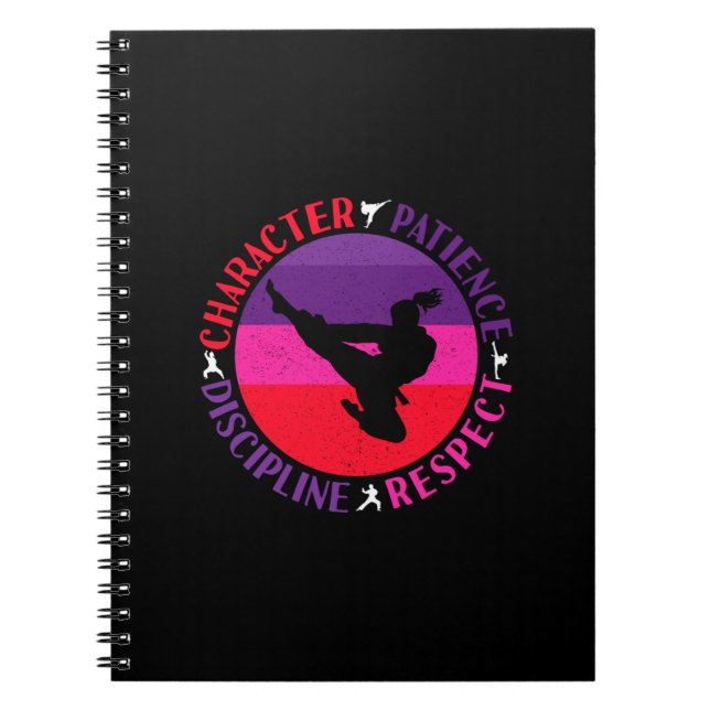 Grundwerte der Kampfkunst - Karate Notizblock (Vorderseite)