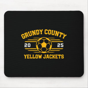 Grundy County Yellow Jackets Fußballrechnung 2025 Mousepad