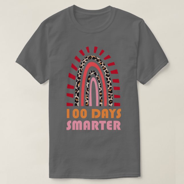 Grüne 100 Tage schlauer T-Shirt (Design vorne)