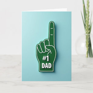 Grüne 1 Papa Geste Karte