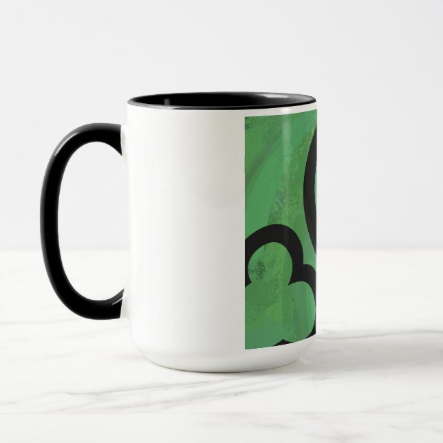 Grüne 30. Dekade Geburtstag Tasse (Links)