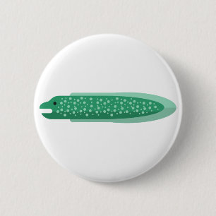 Grüne Aal-Primitiv-Art Button