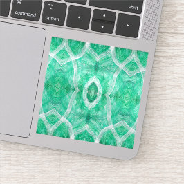 Grüne abstrakte Aquarellkunst zum Drücken Aufkleber