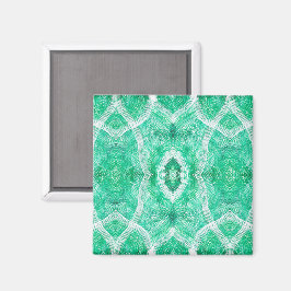Grüne abstrakte Aquarellkunst zum Drücken Magnet
