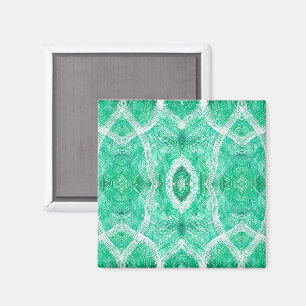 Grüne abstrakte Aquarellkunst zum Drücken Magnet