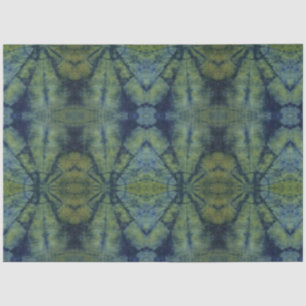 Grüne Abstrakte Gefärbte Krawatte Traditioneller M Seidenpapier