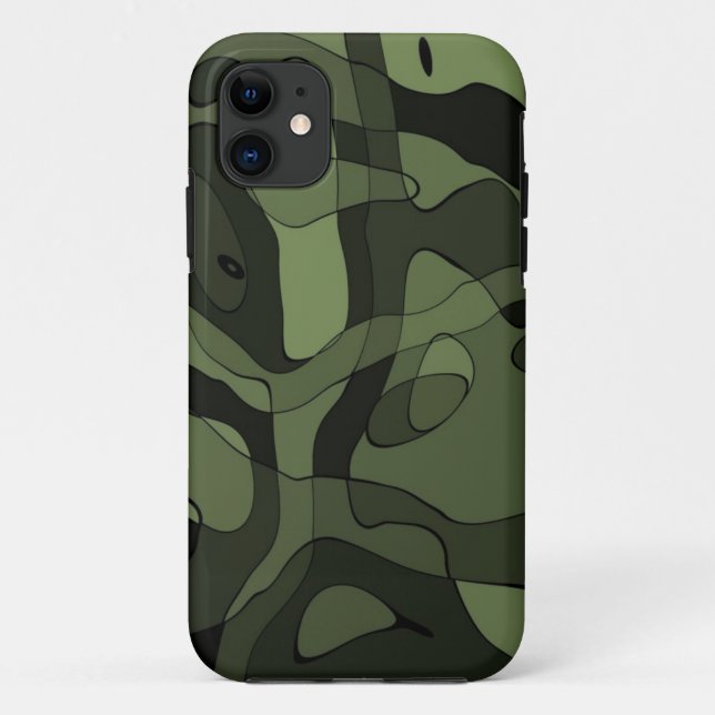 Grüne Abstrakte Kunstkrippe für iPhone Case-Mate iPhone Hülle (Rückseite)