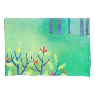 Grüne Abstrakte Landschaft Kissenbezug