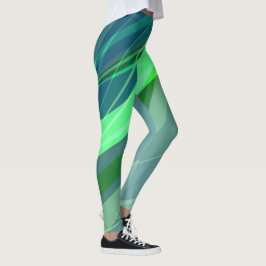 Grüne Abstrakte Leggings