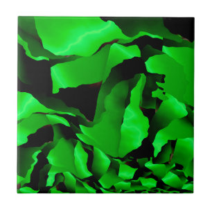 Grüne Abstraktion Fliese