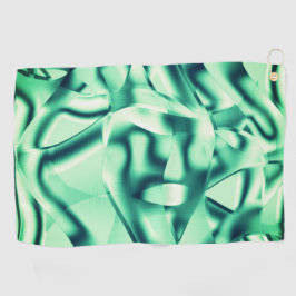 Grüne Acrylformen mit spitzen Pfefferminztönen Golfhandtuch
