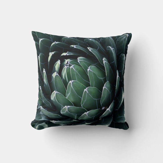 Grüne Agave Kissen (Vorderseite)