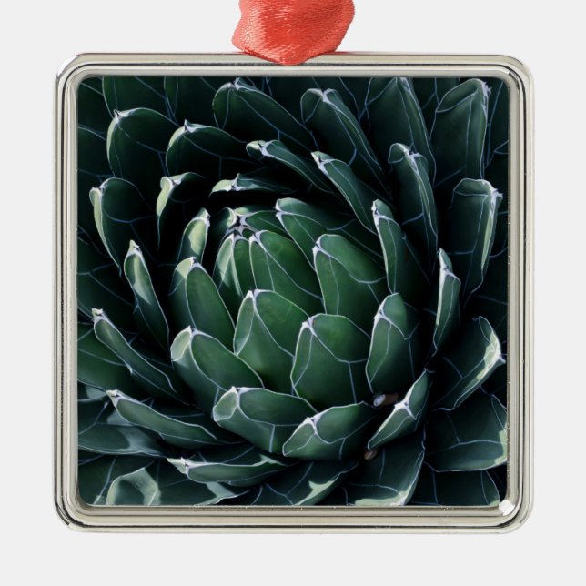 Grüne Agave Ornament Aus Metall (Vorne)