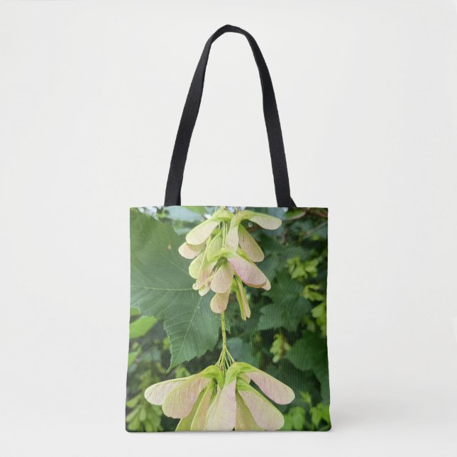 Grüne Ahornsamen Botanik-Tasche (Vorderseite)