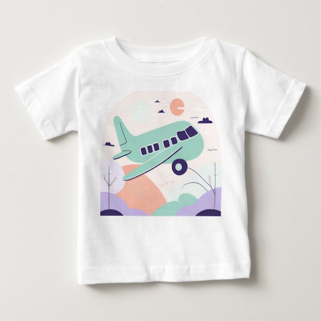 Grüne AI-Kunst Baby T-shirt (Vorderseite)