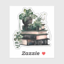 Grüne akademische Bücher und Pflanze