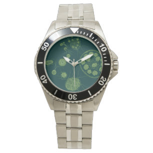 Grüne Algen Pandorina morum Armbanduhr