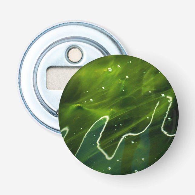 Grüne Algen und Wasser bocna Flaschenöffner (Vorderseite)
