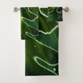 Grüne Algen und Wasser btcnm Badhandtuch Set