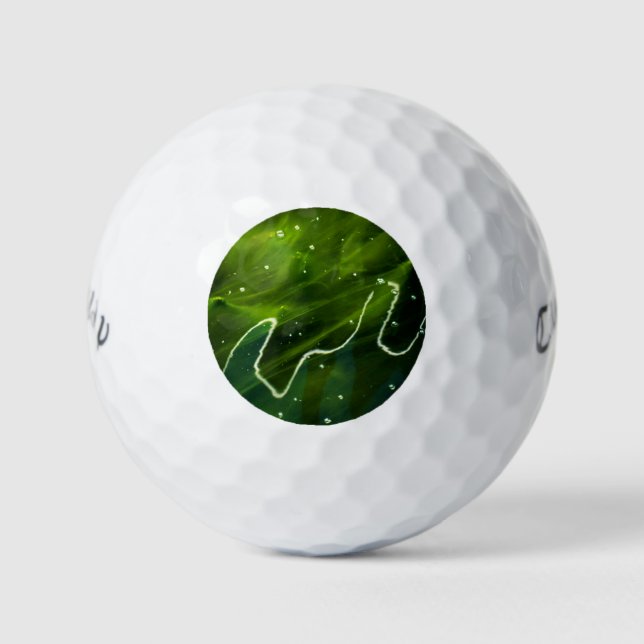 Grüne Algen und Wasser cwb gbcnm Golfball (Vorderseite)