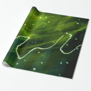 Grüne Algen und Wasser Geschenkpapier
